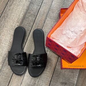 Black Slide Sandals